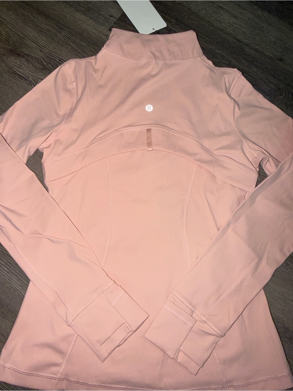 lululemon athletica Soft Pink Long Sleeve Zip-Up Pullover